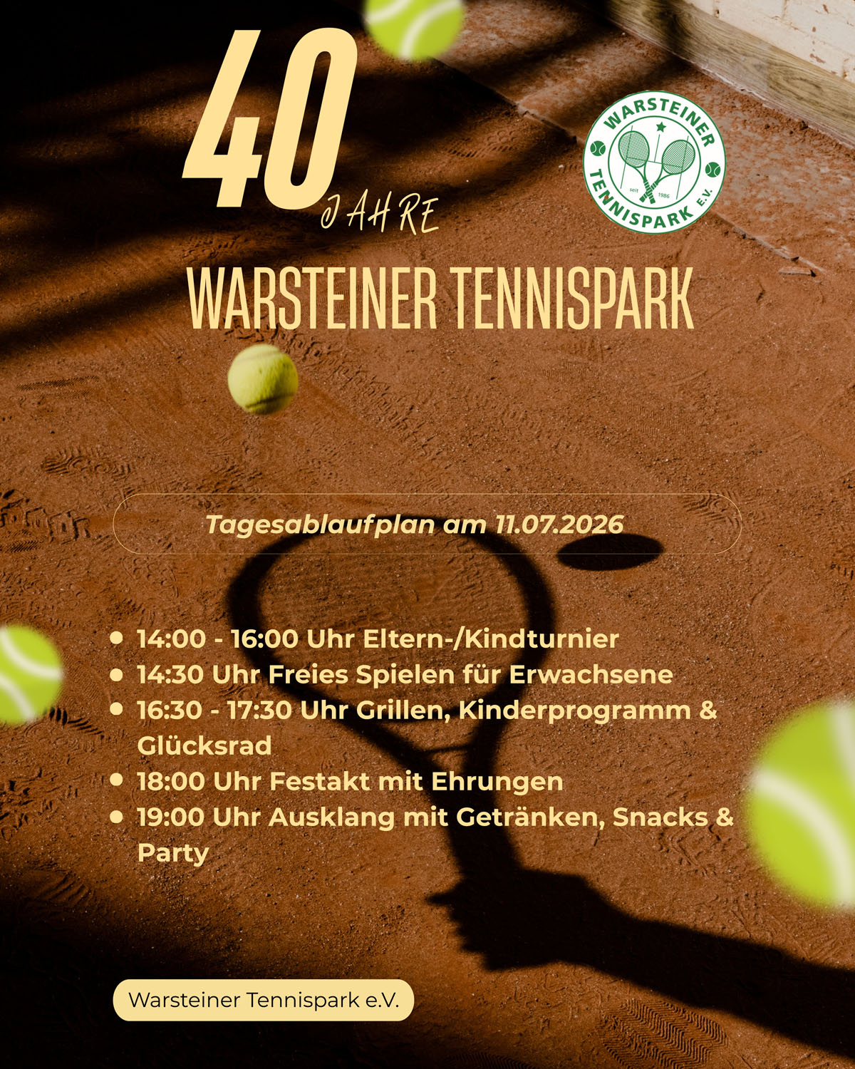 Zeitplan Jubiläum